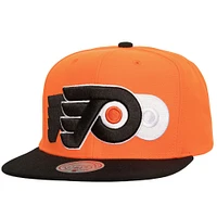 Men's Mitchell & Ness Orange Philadelphia Flyers Soul Triple Up Snapback Hat