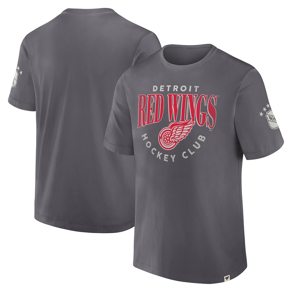 Men's Fanatics Gray Detroit Red Wings Decades Collection Made To Last T-Shirt