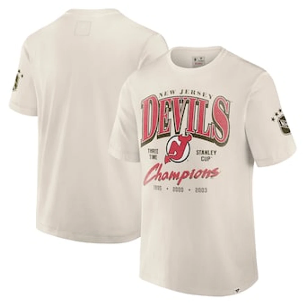 Men's Fanatics White New Jersey Devils Decades Collection Timeless T-Shirt