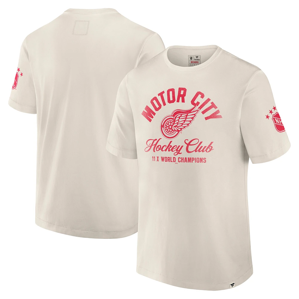 Men's Fanatics White Detroit Red Wings Decades Collection Timeless T-Shirt