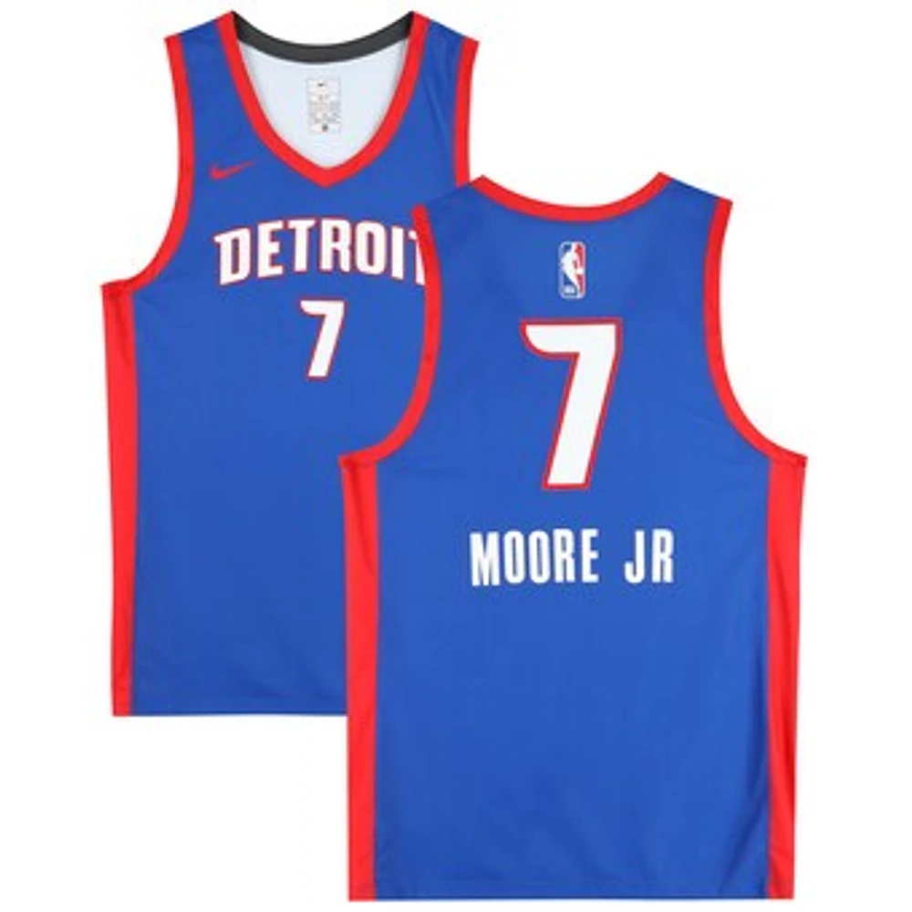 Wendell Moore Jr. Detroit Pistons Game-Used #7 Blue Nike Jersey from the 2024 NBA Summer League - Size XL