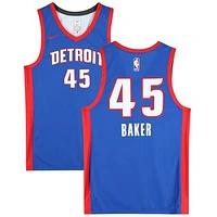 William Baker Detroit Pistons Game-Used #45 Blue Nike Jersey from the 2024 NBA Summer League - Size XL