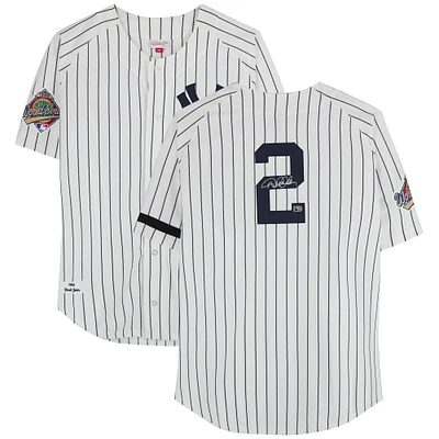 Derek Jeter New York Yankees Autographed White Mitchell & Ness 1996 Authentic Jersey