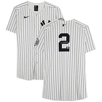 Derek Jeter New York Yankees Autographed White Nike Hall of Fame Patch Elite Jersey