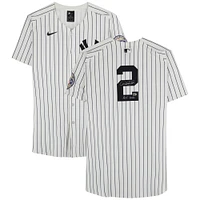 Derek Jeter New York Yankees Autographed White Nike Hall of Fame Patch Elite Jersey with "HOF 2020" Inscription