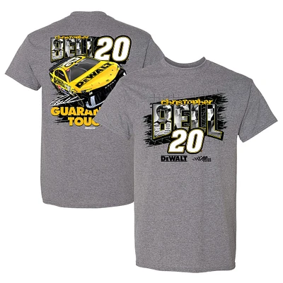 Men's Joe Gibbs Racing Team Collection Heather Charcoal Christopher Bell DeWalt T-Shirt