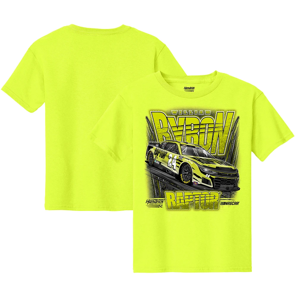 Youth Hendrick Motorsports Team Collection Neon Yellow William Byron Raptor T-Shirt