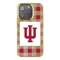 Keyscaper Indiana Hoosiers Plaid Bling iPhone Case