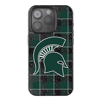 Keyscaper Michigan State Spartans Plaid Bling iPhone Case