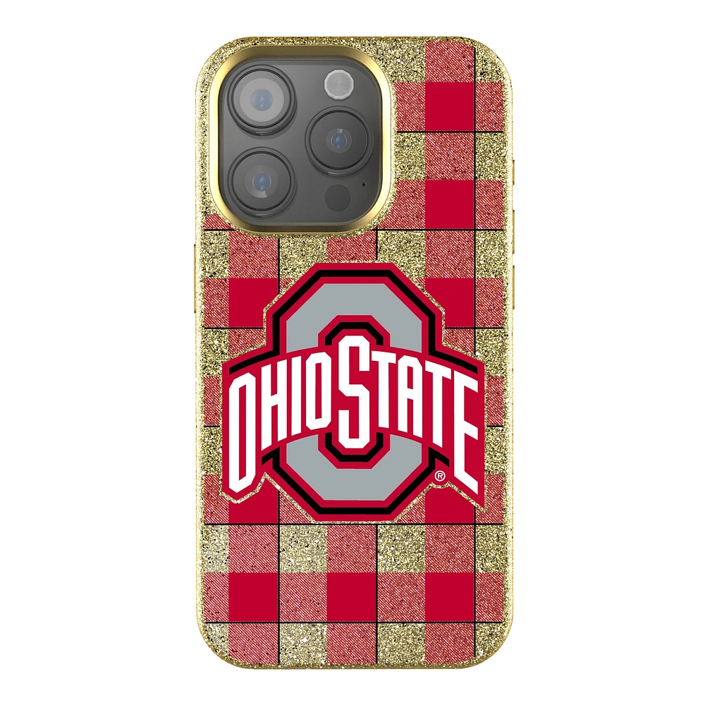 Keyscaper Ohio State Buckeyes Plaid Bling iPhone Case