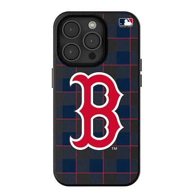 Keyscaper Boston Red Sox Plaid Magnetic Bump iPhone Case
