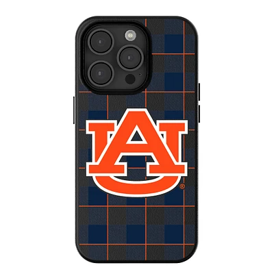 Keyscaper Auburn Tigers Plaid Magnetic Bump iPhone Case