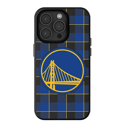 Keyscaper Golden State Warriors Plaid Magnetic Bump iPhone Case