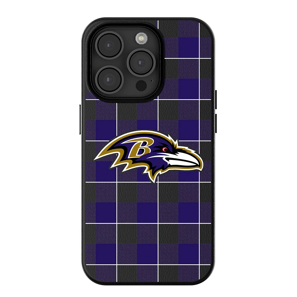 Keyscaper Baltimore Ravens Plaid Magnetic Bump iPhone Case