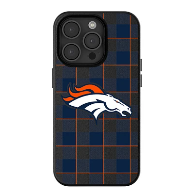 Keyscaper Denver Broncos Plaid Magnetic Bump iPhone Case