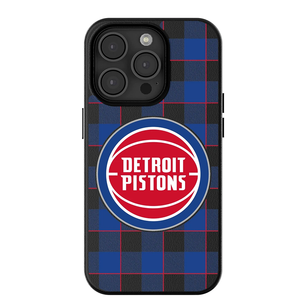 Keyscaper Detroit Pistons Plaid Magnetic Bump iPhone Case