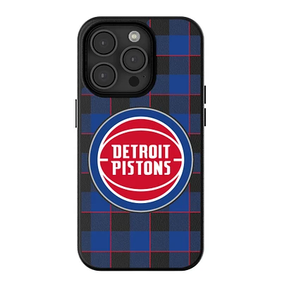 Keyscaper Detroit Pistons Plaid Magnetic Bump iPhone Case