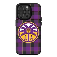 Keyscaper Los Angeles Sparks Plaid Magnetic Bump iPhone Case