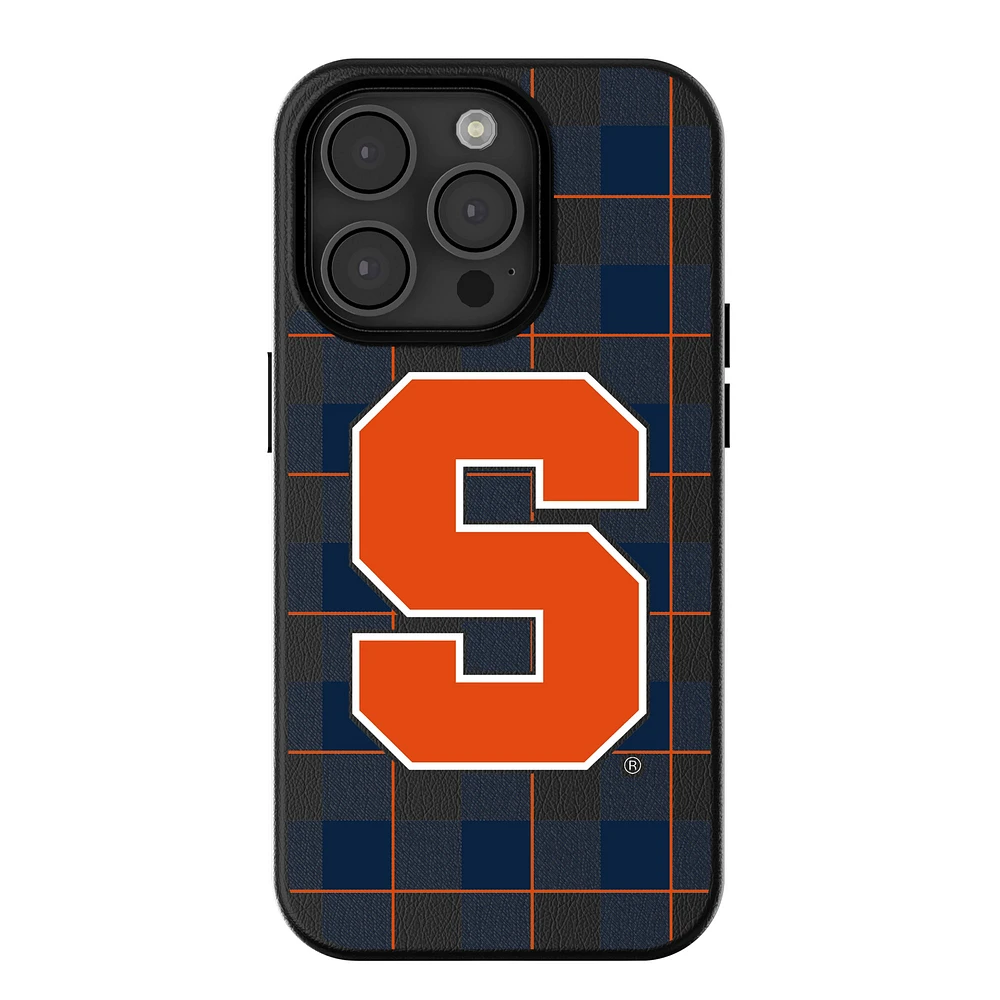 Keyscaper Syracuse Orange Plaid Magnetic Bump iPhone Case