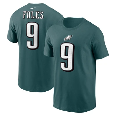 Men's Nike Nick Foles Midnight Green Philadelphia Eagles Retired Player Name & Number T-Shirt