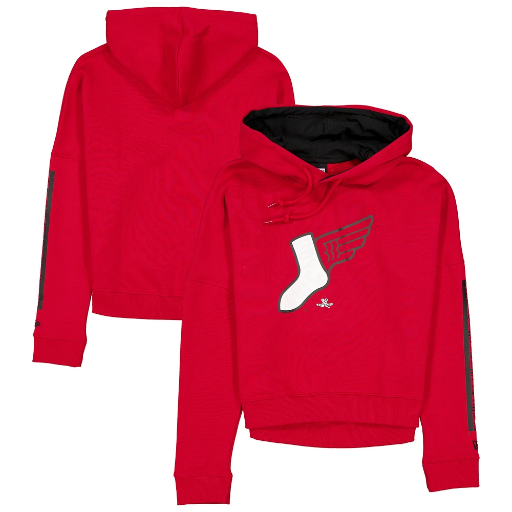 Women's New Era Red/Black Chicago White Sox 2025 City Connect Pullover Hoodie