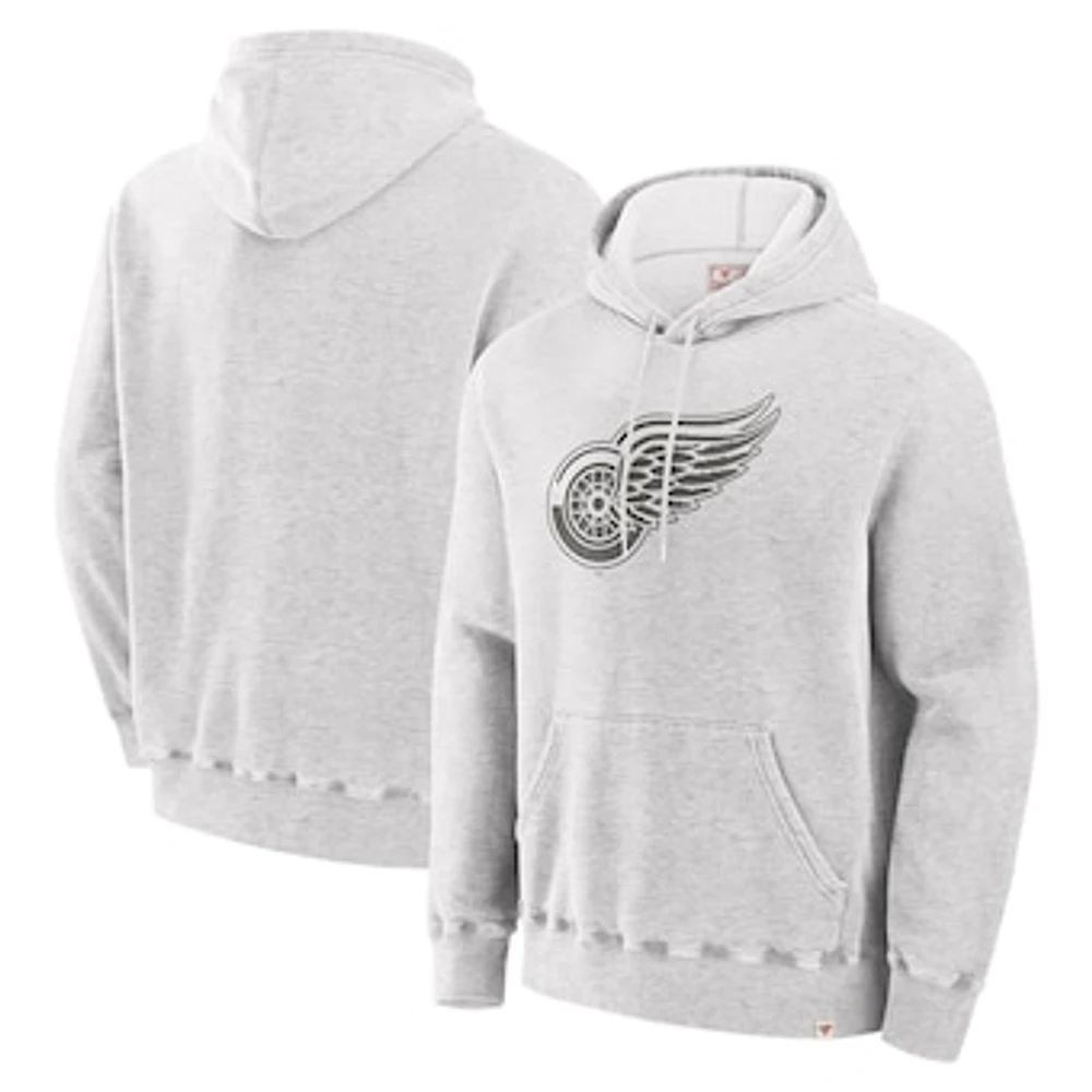 Men's Fanatics Cream Detroit Red Wings Made Canada Pullover Hoodie