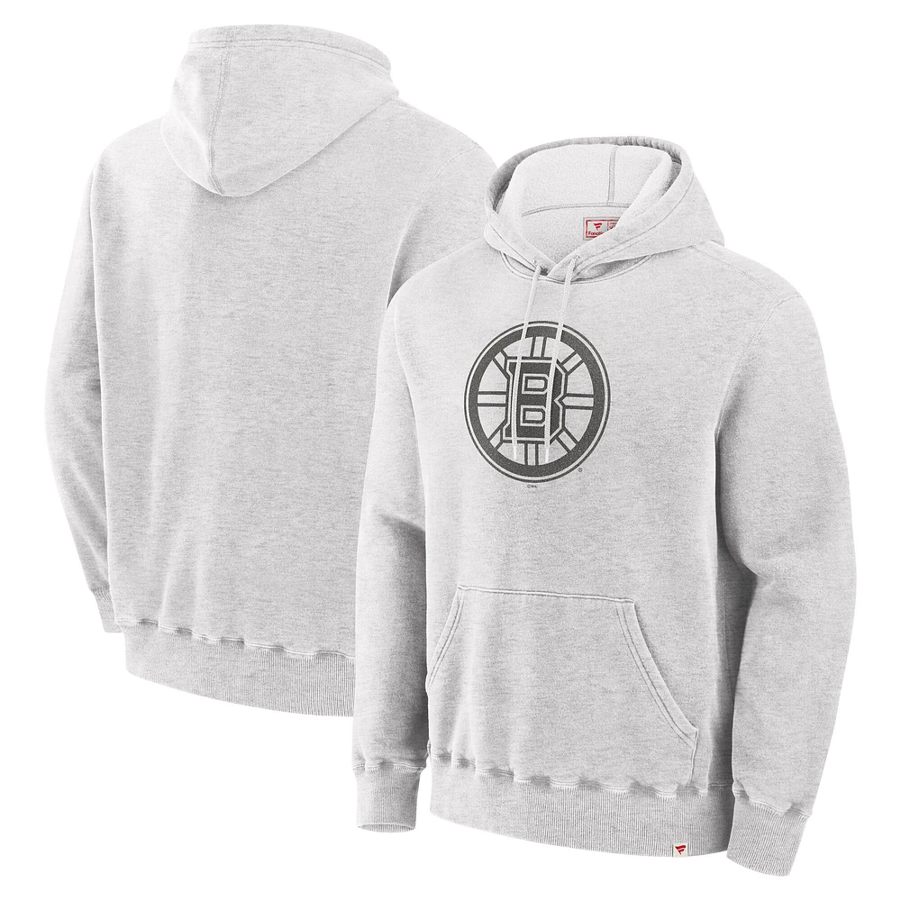 Men's Fanatics Cream Boston Bruins Made Canada Pullover Hoodie