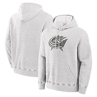 Men's Fanatics Cream Columbus Blue Jackets Made Canada Pullover Hoodie