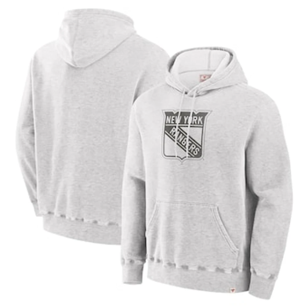 Men's Fanatics Cream New York Rangers Made Canada Pullover Hoodie