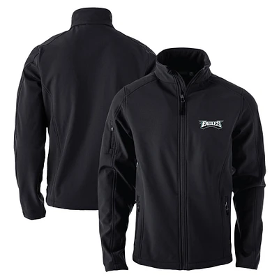 Men's Dunbrooke Black Philadelphia Eagles Sonoma Softshell Full-Zip Jacket