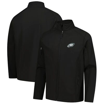 Men's Dunbrooke Black Philadelphia Eagles Sonoma Softshell Full-Zip Jacket