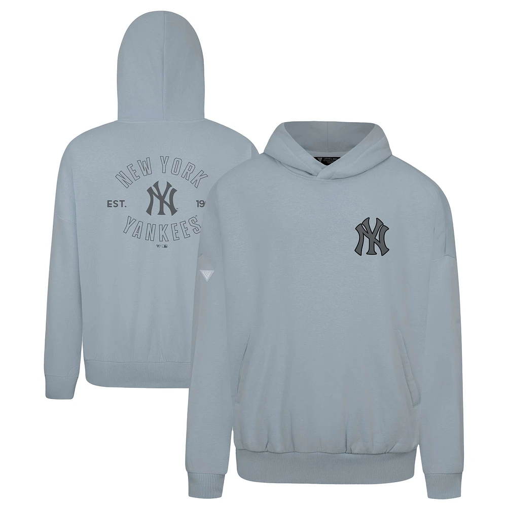 Men's Levelwear Gray New York Yankees Contact Nightfall Pullover Hoodie