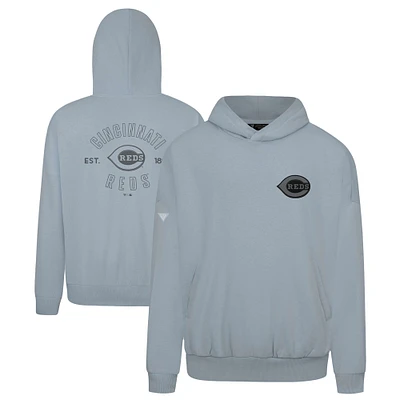 Men's Levelwear Gray Cincinnati Reds Contact Nightfall Pullover Hoodie