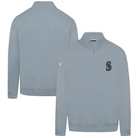 Men's Levelwear Gray Seattle Mariners Murray Nightfall Quarter-Zip Top