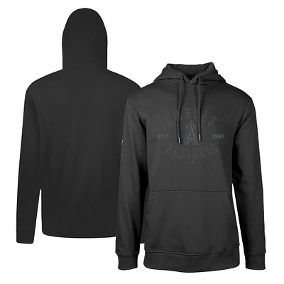 Men's Levelwear Black Los Angeles Angels Podium Abyssal Pullover Hoodie