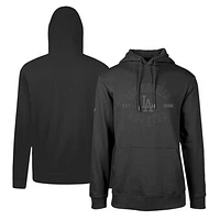 Men's Levelwear Black Los Angeles Dodgers Podium Abyssal Pullover Hoodie