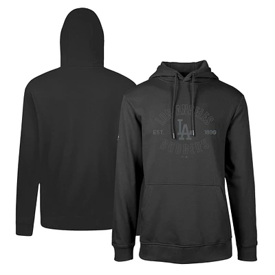Men's Levelwear Black Los Angeles Dodgers Podium Abyssal Pullover Hoodie