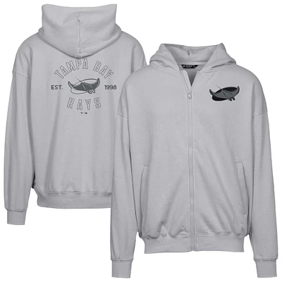 Men's Levelwear Gray Tampa Bay Rays Uphill Abyssal Full-Zip Hoodie