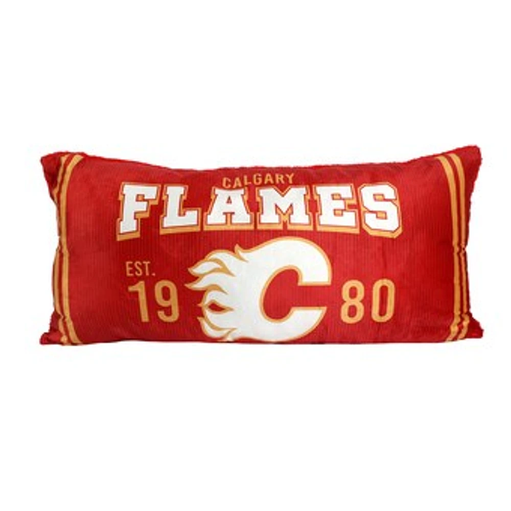 Calgary Flames Team Logo 18'' x 36'' Body Pillow