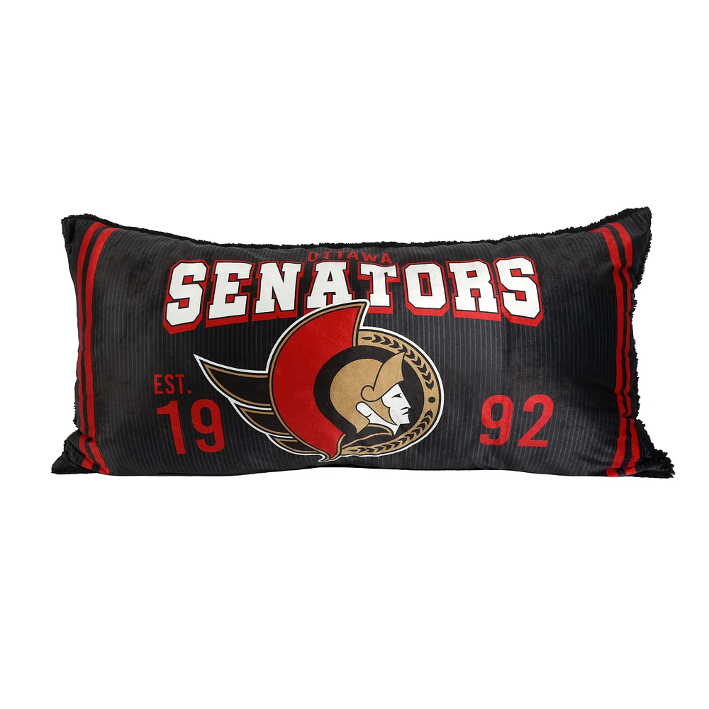 Ottawa Senators Team Logo 18'' x 36'' Body Pillow