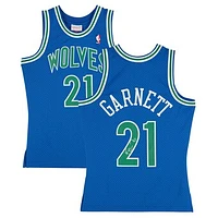 Kevin Garnett Minnesota Timberwolves Autographed Mitchell & Ness Blue 1995-96 Swingman Jersey