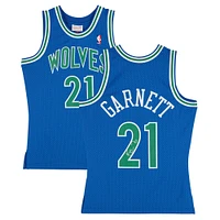 Kevin Garnett Minnesota Timberwolves Autographed Mitchell & Ness Blue 1995-96 Swingman Jersey