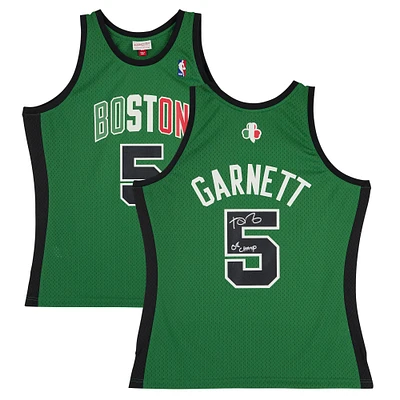 Kevin Garnett Boston Celtics Autographed Mitchell & Ness Kelly Green 2007-08 Italy Swingman Jersey with "08 Champ" Inscription