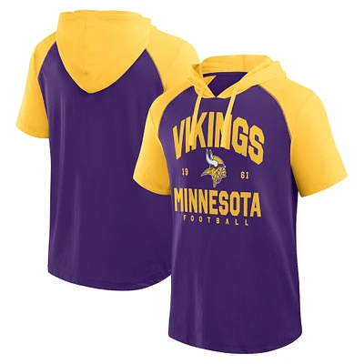 Men's Logo Athletic Purple Minnesota Vikings Prime Hoodie T-Shirt