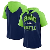 Men's Logo Athletic College Navy Seattle Seahawks Prime Hoodie T-Shirt