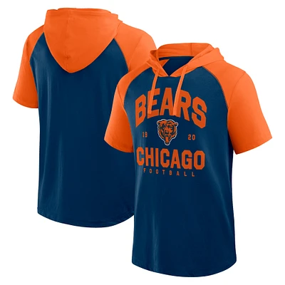 Men's Logo Athletic Navy Chicago Bears Prime Hoodie T-Shirt