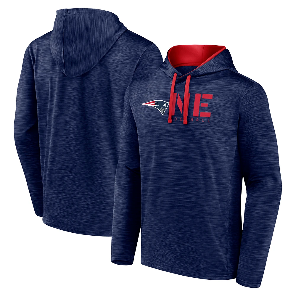 Men's Navy New England Patriots Head Start Pullover Hoodie