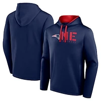 Men's Logo Athletic Navy New England Patriots Head Start Pullover Hoodie