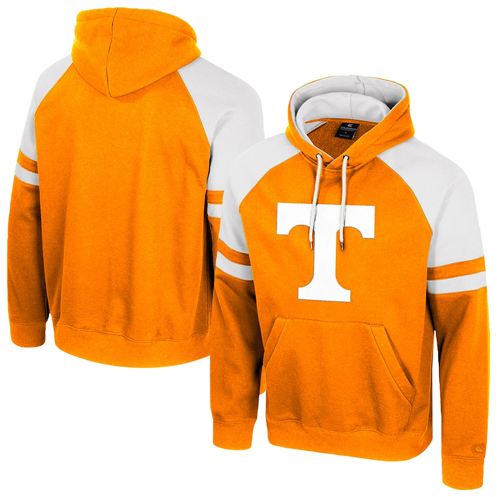 Men's Colosseum  Tennessee Orange Volunteers Todd Raglan Pullover Hoodie