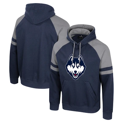 Men's Colosseum  Navy UConn Huskies Todd Raglan Pullover Hoodie